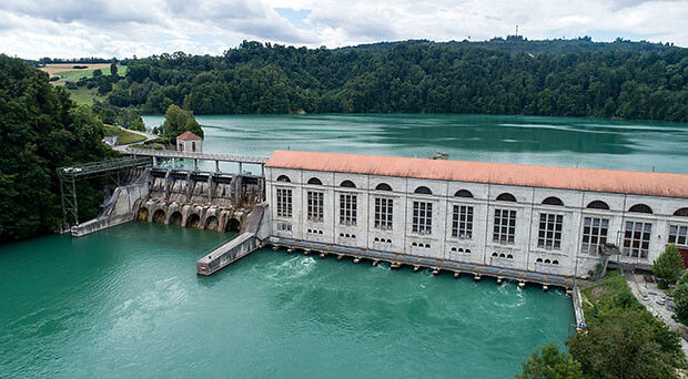 Funktion eines Wasserkraftwerkes