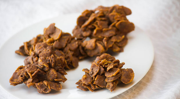 cornflakes guetzli mit schokolade